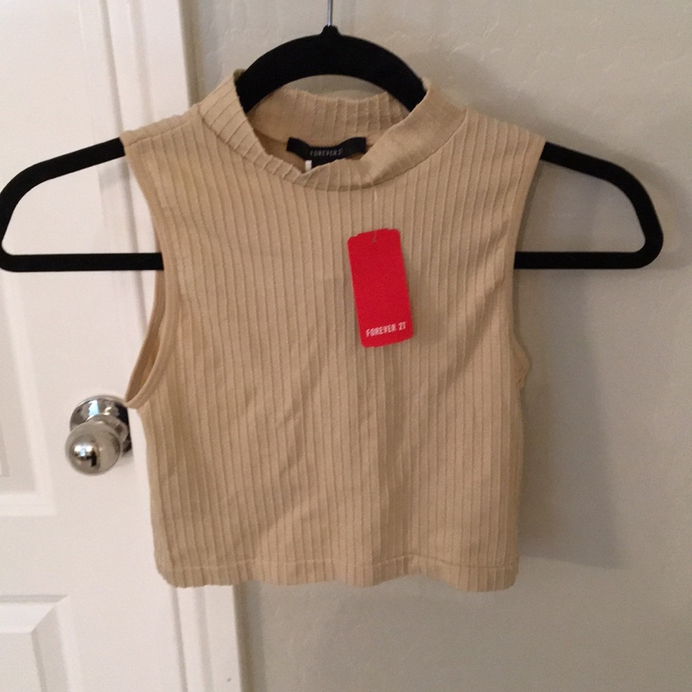 🌟2 for 10🌟Forever 21 crop top tan
